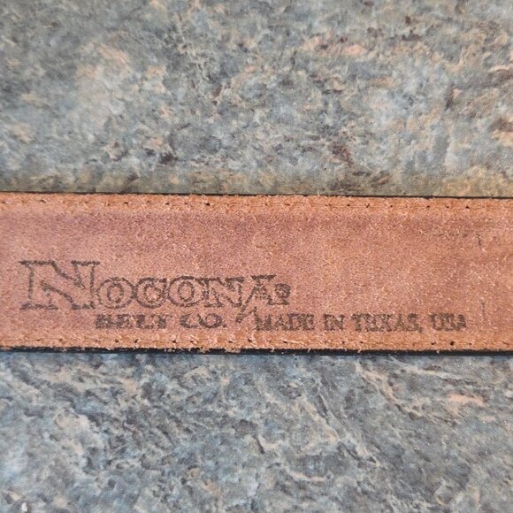 Nocona Black Leather Belt with Silver Buckle - Picture 7 of 13